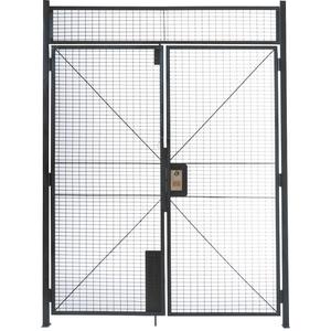 WIRECRAFTERS DHD6712 Double Hinged Door Woven Wire Partition | AC6QHL 35W575