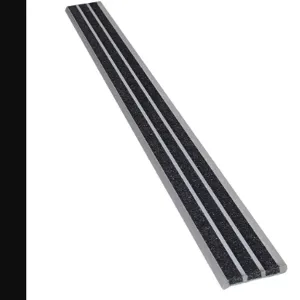 WOOSTER PRODUCTS 121BLA3 Safety Stair Nosing Black Extruded Alumiunium | AB6AZQ 20X817