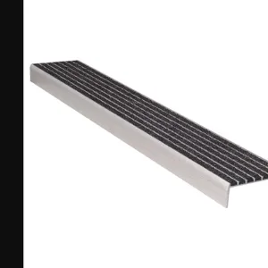 WOOSTER PRODUCTS 142BLA5 Safety Stair Nosing Black Extruded Alumiunium | AB6AZZ 20X825