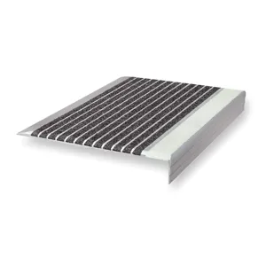 WOOSTER PRODUCTS 500NG3 Stair Tread Black With Pl Front Aluminium 9 Inch D | AC3JBX 2TVC1