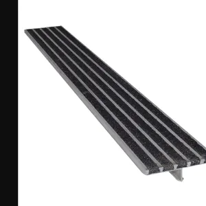 WOOSTER PRODUCTS 630ABLA5 Safety Stair Strip Black Extruded Alumiunium | AB6BAQ 20X840