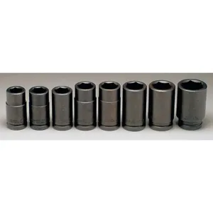 WRIGHT TOOL 608 Deep Impact Socket Set, 3/4 Inch Drive, 6 Point, Pack Of 8 | AG6UNX 48J309