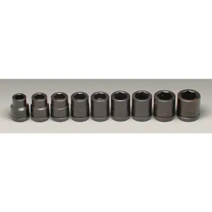 WRIGHT TOOL 609 Standard Impact Socket Set, 3/4 Inch Drive, 6 Point, Pack Of 9 | AG6UNU 48J306