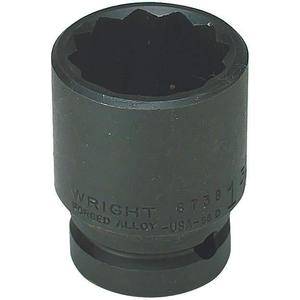 WRIGHT TOOL 67H50 Standard Impact Socket, 3/4 Inch Drive, 12 Point, 1-9/16 Inch Size | AF8MYE 29AL60