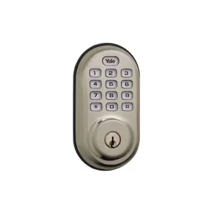 YALE YRD216HA619 Electronic Keyless Deadbolt Satin Nickel | AH9DNQ 39UM33