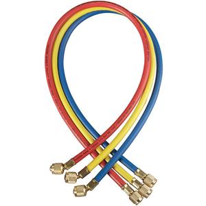 YELLOW JACKET 21048 Charging Hose, 48 Inch Length, 1/4 Inch Flare, Yellow | AC7DTH 38D868