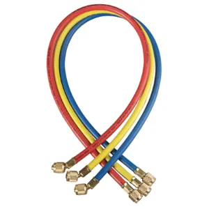 YELLOW JACKET 21672 Charging Hose, 72 Inch Length, 1/4 Inch Flare, Red | AC7DTN 38D873