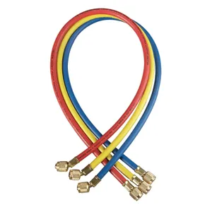 YELLOW JACKET 21983 Charging Hose, 36 Inch Length, 1/4 Inch Flare, Pack of 3 | AF8NWJ 29AU30