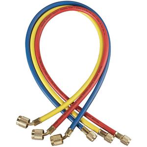 YELLOW JACKET 22984 Charging Hose, 48 Inch Hose, 1/4 Inch Size, Pack of 3 | AC7DTR 38D876