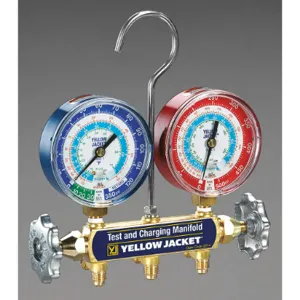 YELLOW JACKET 42005 Mechanical Manifold, Red/Blue | AF8NVQ 29AU08