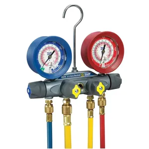 YELLOW JACKET 46013 Manifold, 60 Inch Hose, 3/8 Inch Size, 45 Deg Bend, Ball Valve | AF8NWD 29AU20