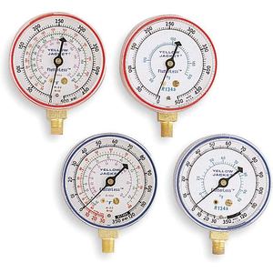 YELLOW JACKET 49001 Pressure Gauge, Red, 2-1/2 Inch Size | AC2XRC 2NXD8