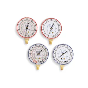 YELLOW JACKET 49001 Pressure Gauge, Red, 2-1/2 Inch Size | AC2XRC 2NXD8