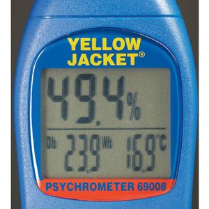 YELLOW JACKET 69008 Temperatur-/Feuchtigkeitsmessgerät, 0 bis 100 relativer Luftfeuchtigkeitsbereich | AH2HQX 29AU23