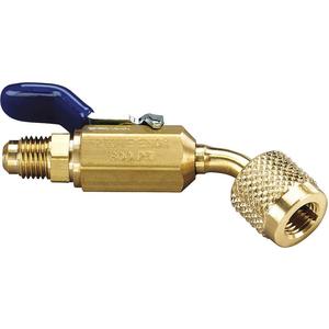 YELLOW JACKET 93843 Compact Ball Valve, 1/4 Inch Size, 45 Deg. Bend | AF8NWG 29AU28