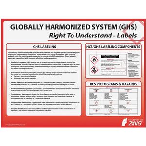 ZING 6037 Poster GHS-Kennzeichnung 18 x 24 Zoll | AH9WHP 45L110
