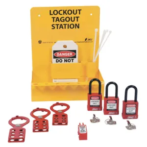 ZING 6063 Lockout Station Filled Electrical 3 Locks | AH6LAN 36D368