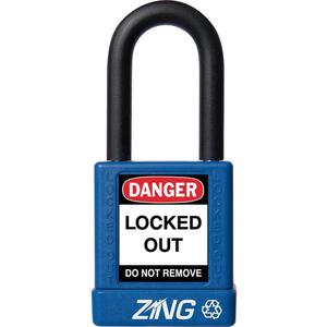 ZING 7032 Lockout-Vorhängeschloss mit unterschiedlichem Schlüssel, blau, 1/4 Zoll Durchmesser | AE8FMA 6CXF9
