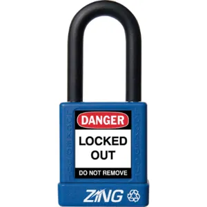 ZING 7032 Lockout Padlock Keyed Different Blue 1/4 Inch Diameter | AE8FMA 6CXF9