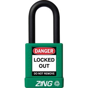 ZING 7034 Lockout-Vorhängeschloss mit unterschiedlichem Schlüssel, Grün, 1/4 Zoll. Durchmesser | AE8FMC 6CXG1
