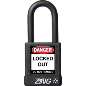 ZING 7037 Lockout Padlock Keyed Alike Black 1/4in. Diameter | AE8FMF 6CXG4