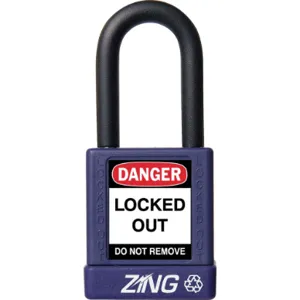 ZING 7040 Lockout Padlock Keyed Different Purple 1/4 Inch Diameter | AE8FMJ 6CXG7