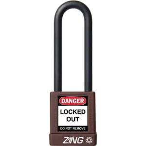 ZING 7058 Lockout Padlock Keyed Different Orange 1/4 Inch Diameter | AE8FND 6CXJ5