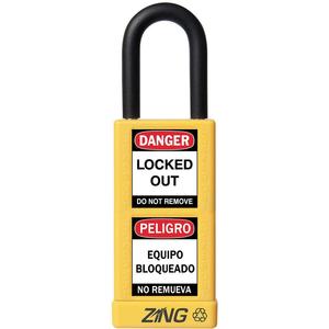 ZING 7079 Lockout-Vorhängeschloss, gleichschließend, gelb, 1/4 Zoll Durchmesser | AF2GRL 6TMJ0