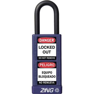 ZING 7080 Lockout-Vorhängeschloss mit unterschiedlichem Schlüssel, violett, 1/4 Zoll Durchmesser | AF2GRM 6TMJ1