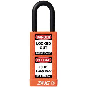 ZING 7083 Lockout-Vorhängeschloss, gleichschließend, Orange, 1/4 Zoll Durchmesser | AF2GRQ 6TMJ4