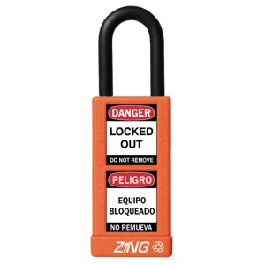 ZING 7083 Lockout Padlock Keyed Alike Orange 1/4 Inch Diameter | AF2GRQ 6TMJ4