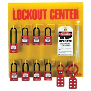 ZING 7114 Lockout Station Filled 8 Padlocks | AA4BTL 12E750