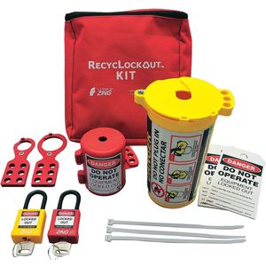 ZING 7121 Tragbares Lockout-Kit Gefüllt Elektrisch Rot | AA4BTX 12E760