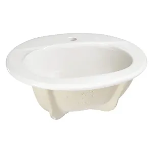 ZURN Z5111 Lavatory Sink Without Faucet 17 Inch Width Oval | AH8KJM 38VC46