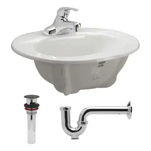 ZURN Z5114.119.1.07.00.0 Lavatory Sink With Faucet 20 inch length Oval | AH8KJN 38VC47