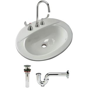 ZURN Z5118.530.1.07.00.00 Bathroom Sink Kit Vitreous China White | AA2GTD 10J139