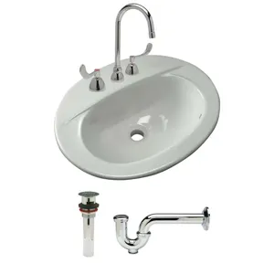 ZURN Z5118.530.1.07.00.00 Bathroom Sink Kit Vitreous China White | AA2GTD 10J139