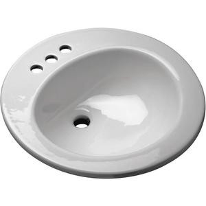 ZURN Z5124 Lavatory Sink Without Faucet 19 Inch Length Round | AH8KJT 38VC51