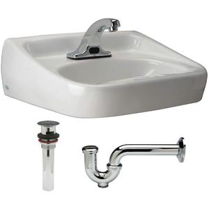ZURN Z5354.660.1.07.00.0 Bathroom Sink Kit Wall White 19-1/2 Inch Length | AA2GTB 10J137