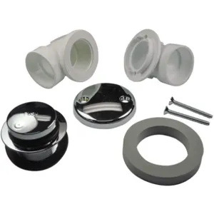 AB&A 60353 Waste And Two Hole Overflow Half Kit Pvc | AC7MFZ 38R067