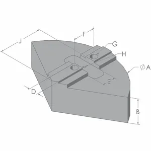 ABBOTT WORKHOLDING PRODUCTS 10A04P Lathe Jaw, Aluminum | CN7WYM 53RE47