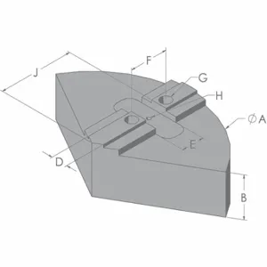 ABBOTT WORKHOLDING PRODUCTS 10A04P1 Lathe Jaw, Aluminum | CN7XAJ 53RE48