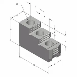 ABBOTT WORKHOLDING PRODUCTS KTT6HJDS Lathe Jaw | CN7XUB 48TV05