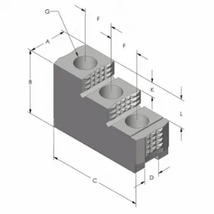 ABBOTT WORKHOLDING PRODUCTS KTTB212HJDS Lathe Jaw | CN7XMA 48TV09