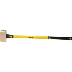 ABC HAMMERS ABC10BF Sledge Hammer, Brass, 10 lbs, 33 Inch Fiberglass Handle | AJ8BZQ