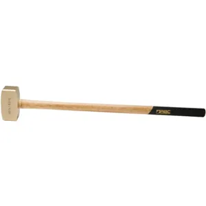 ABC HAMMERS ABC10BW Sledge Hammer, Brass, 10 lbs, 32 Inch Wood Handle | AJ8BZP