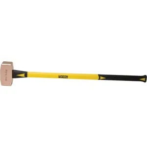 ABC HAMMERS ABC10BZF Sledge Hammer, Bronze/Copper, 10 lbs, 33 Inch Fiberglass Handle | AJ8CAW