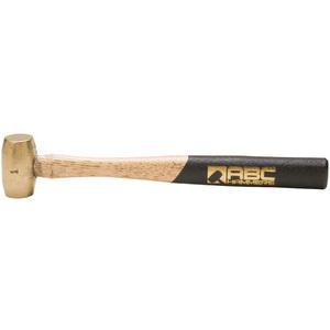 ABC HAMMERS ABC1BW Striking Hammer, Brass, 1 lbs, 10 Inch Wood Handle | AJ8BYU