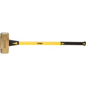 ABC HAMMERS ABC20BF Sledge Hammer, Brass, 20 lbs, 33 Inch Fiberglass Handle | AJ8BZX