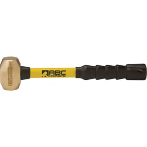 ABC HAMMERS ABC4BFB Brass Hammer, 4 lbs, 12 Inch Fiberglass Handle | AJ8BZF